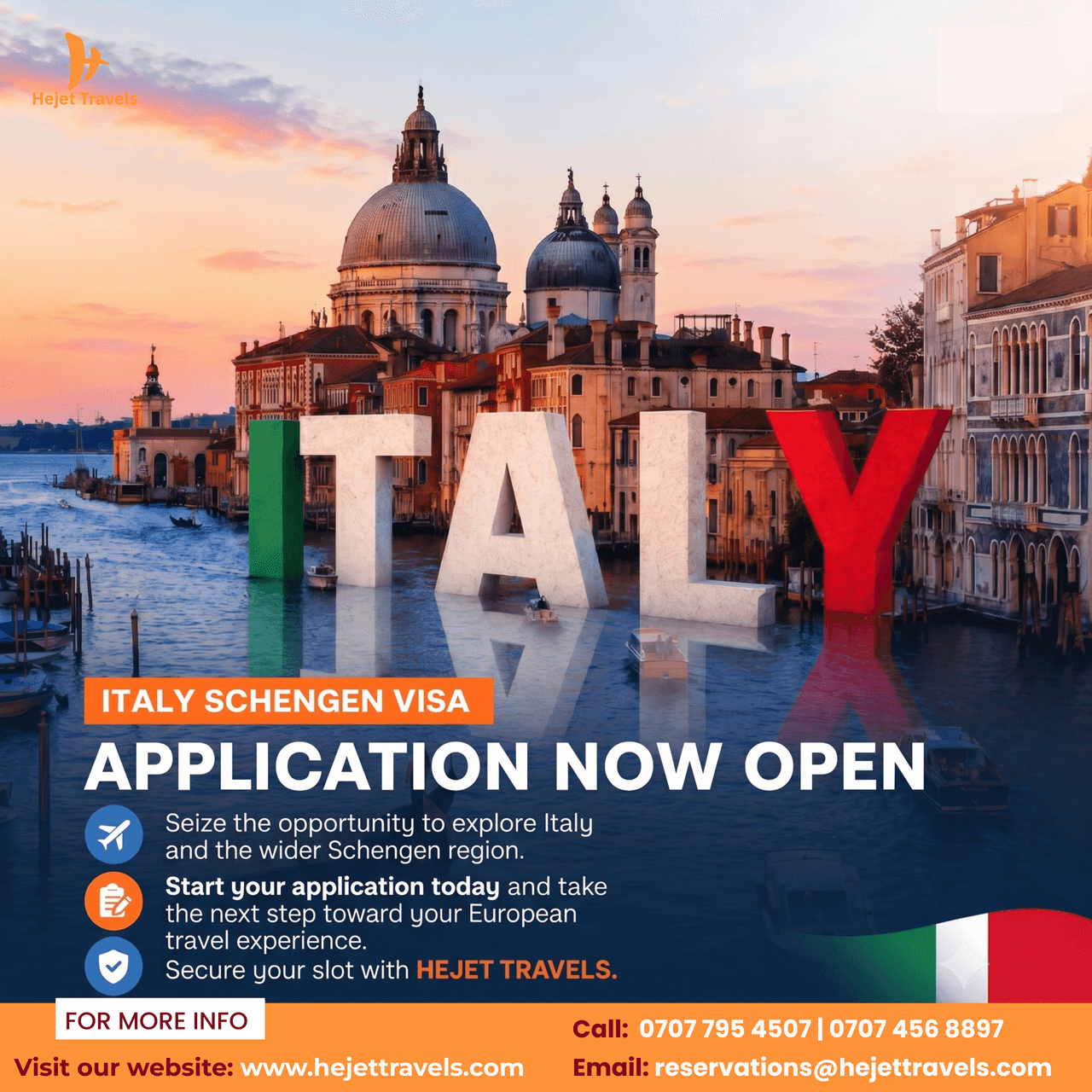 One visa, a continent of possibilities — Italy and the wider Schengen zone.