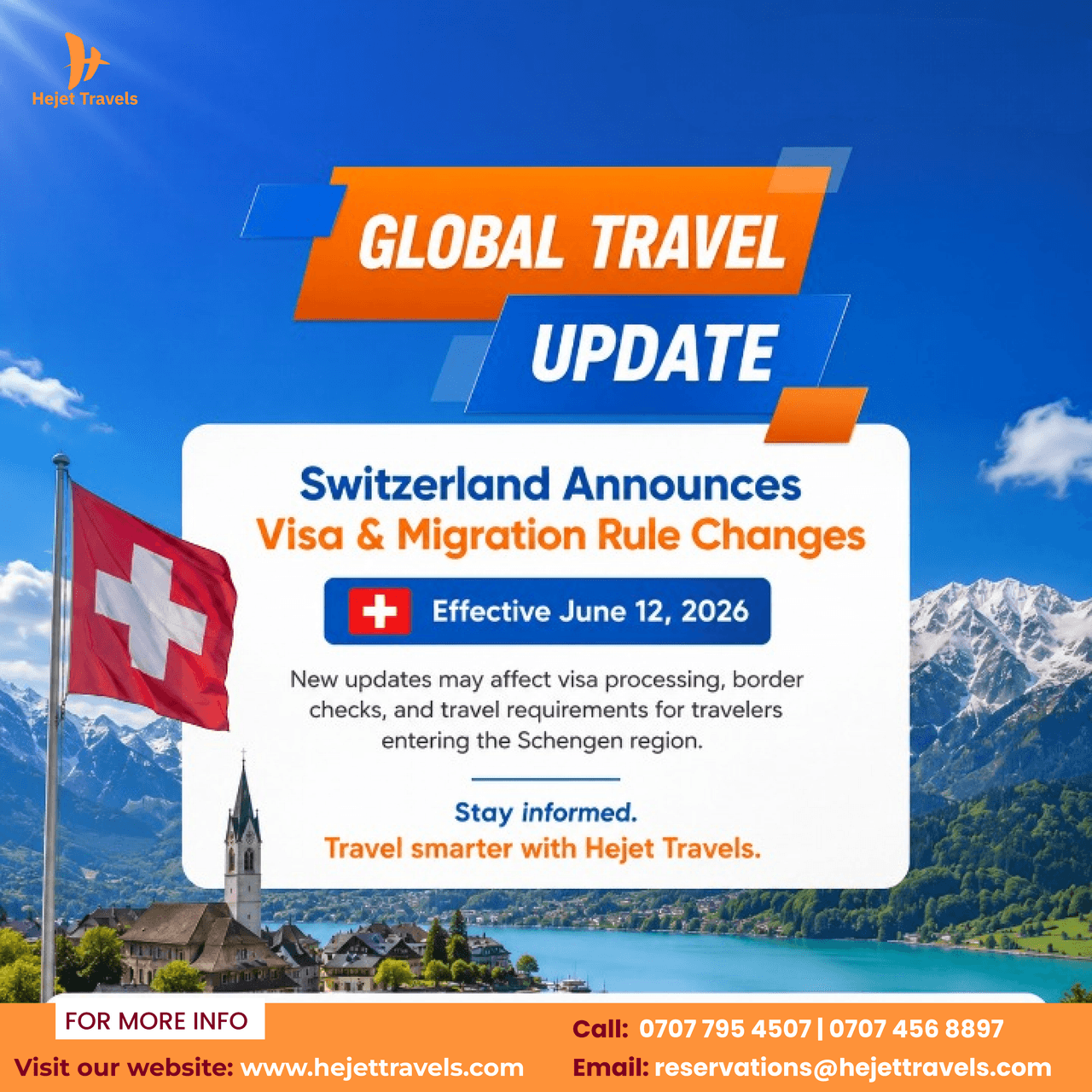 Switzerland's new rules take effect June 12, 2026, in line with updated Schengen regulations.